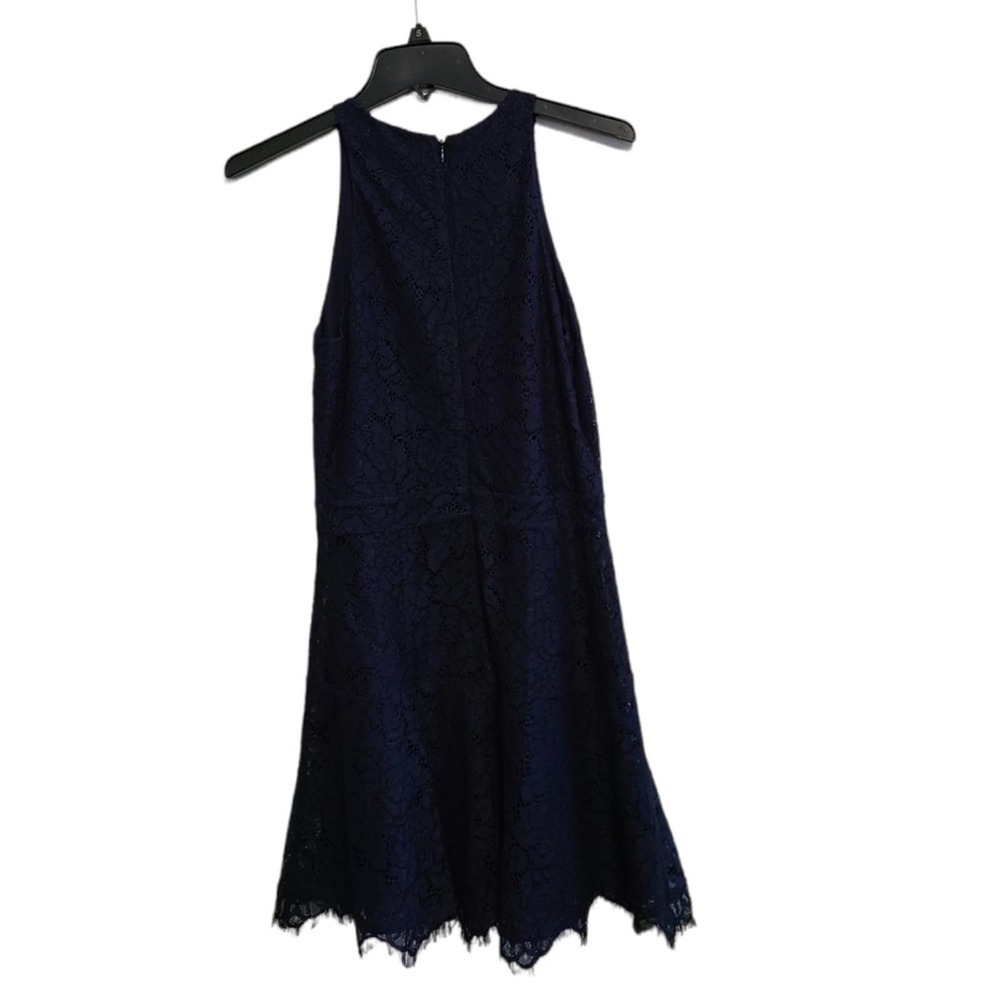 Joie Lace Navy Fit and Flare Mini Blue Dress 2 NWT - Picture 7 of 9